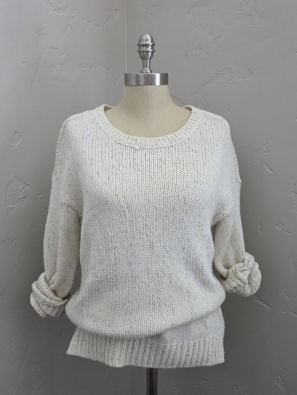 American Eagle Outfitters Vintage Boyfriend Crewneck Cream Sweater